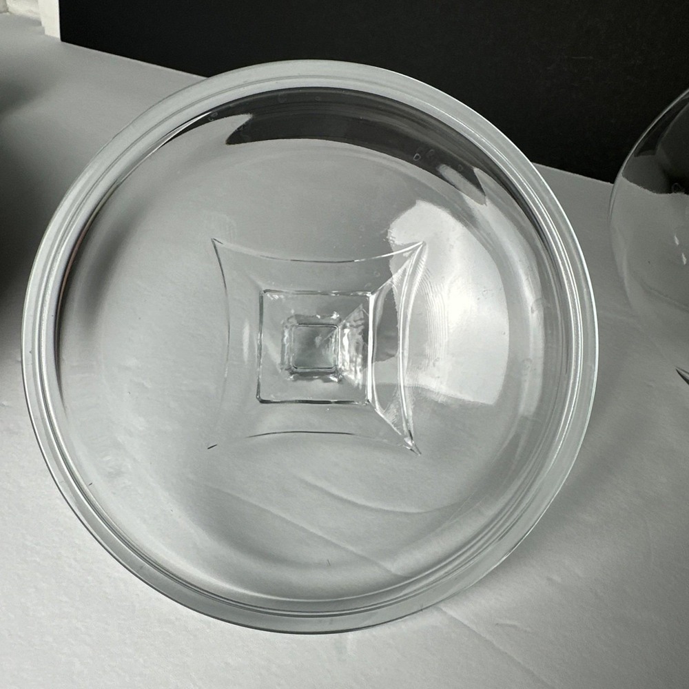 VTG Hazel Atlas Colony Clear Square Footed Glass Candy Dish Preserve Bowl w/ Lid - Picture 11 of 16